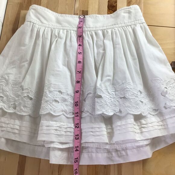 ABERCROMBIE & Fitch woven white skirt lace cotton flowy small - Picture 5 of 11